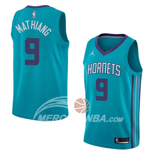 Maglia NBA Charlotte Hornets Mangok Mathiang Icon 2018 Verde